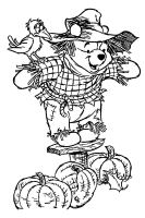 A coloring page of winnie the pooh